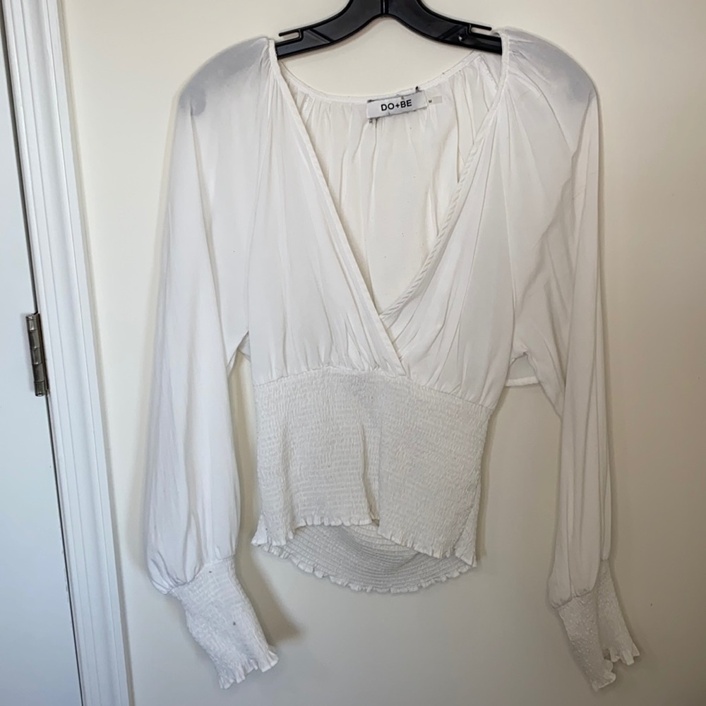 White Blouse, Medium, Open Back